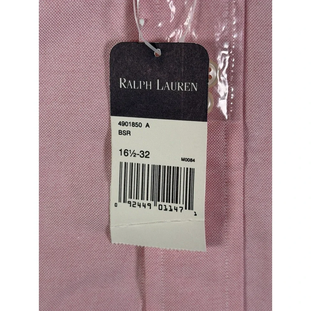 VTG Ralph Lauren Yarmouth Shirt Mens 16.5-32 Pink Oxford Cotton Button Down NWT